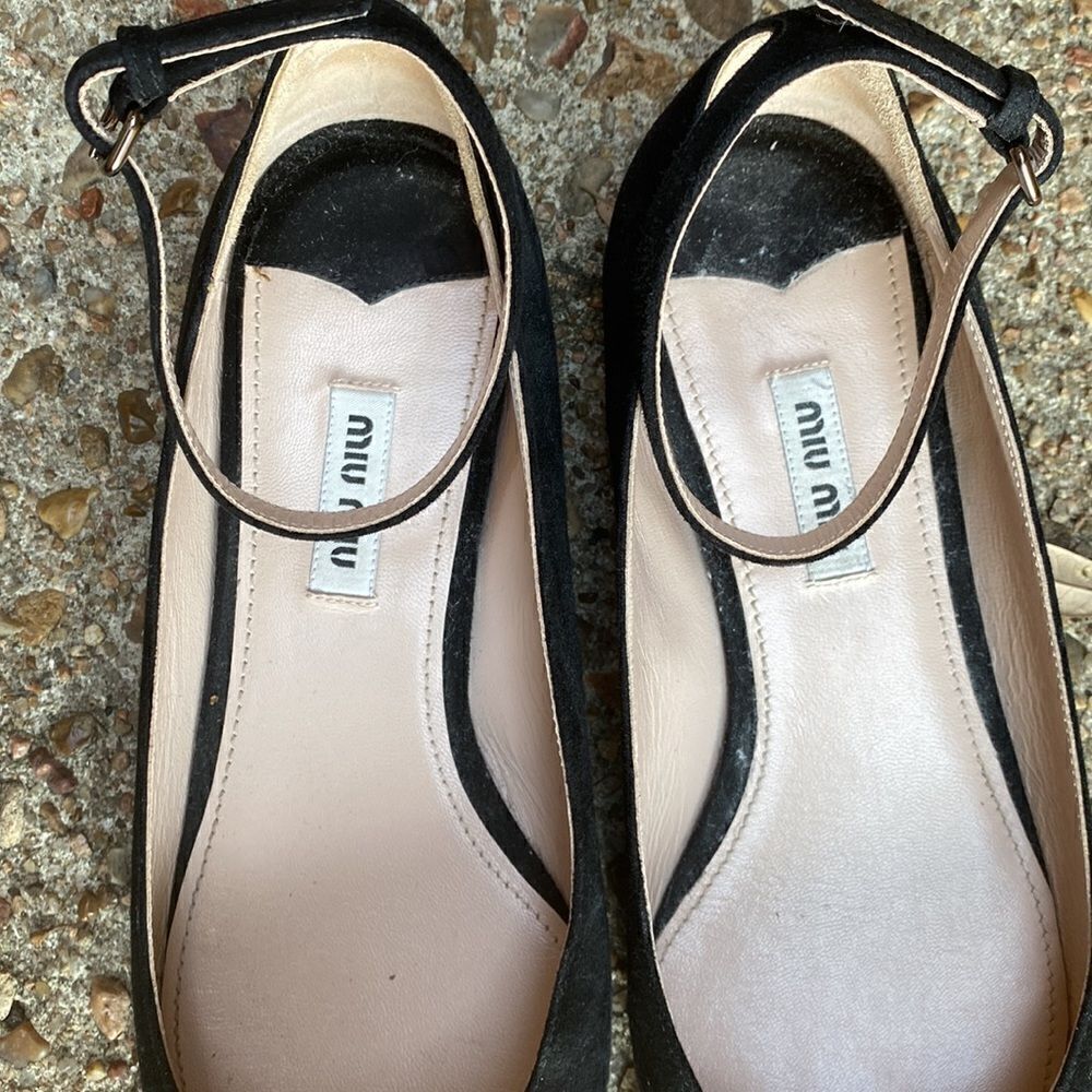 Miu Miu ballet flats black suede 38 - Picture 3 of 8